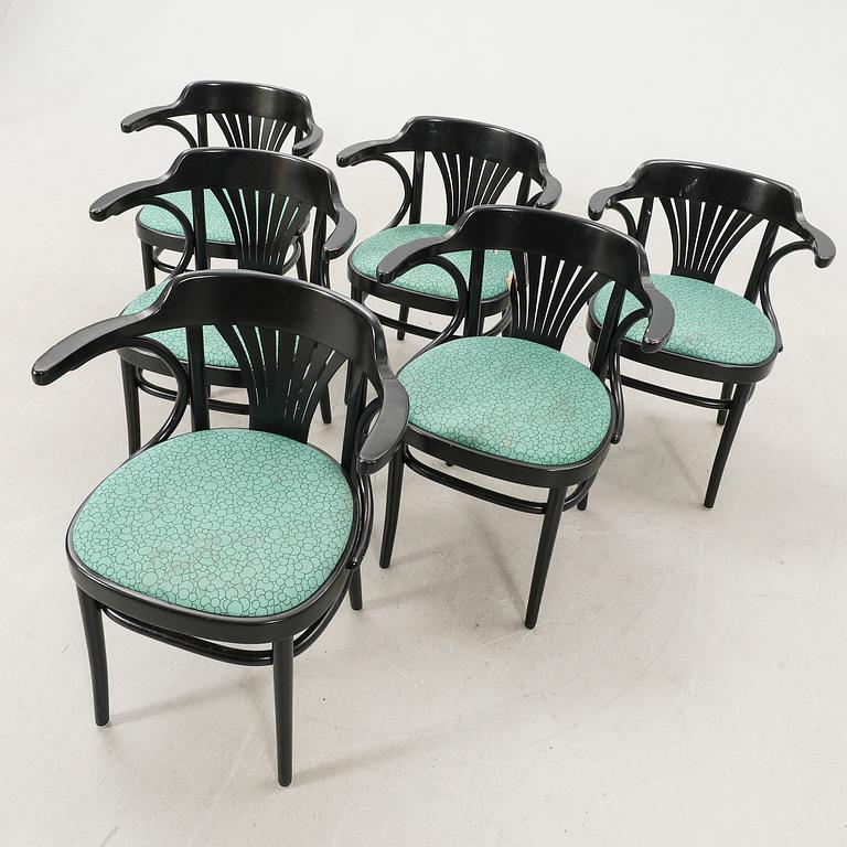 Armchairs, 6 pieces, Gemla, late 20th/early 21st century.