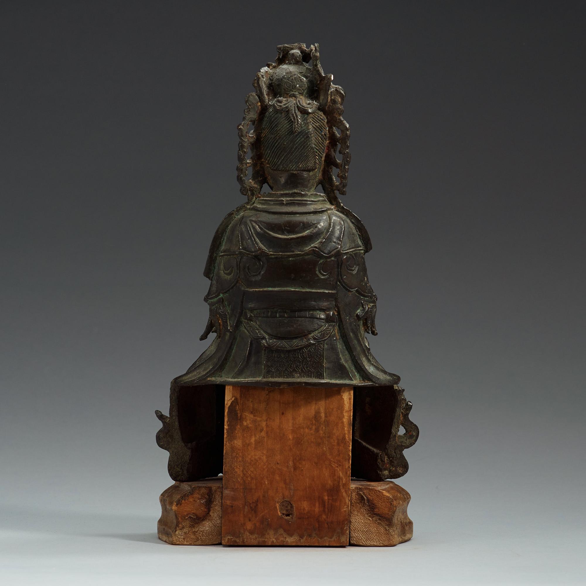FIGURIN, brons. Xi Wangmu, Ming dynastin, 1600-tal.