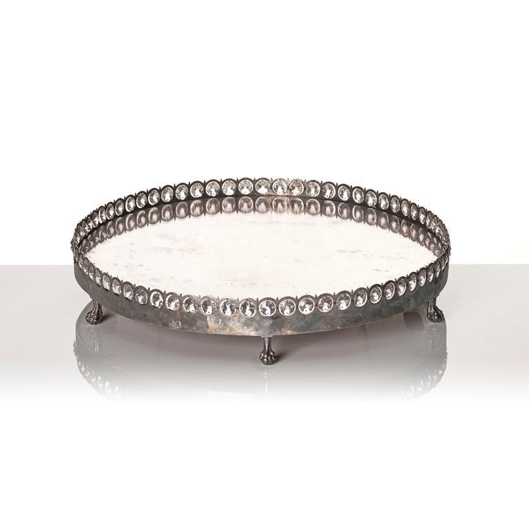 Spegelplatå, av Carl Henrik Brolin (1765-1832, burskap i Stockholm 1801), Sengustaviansk.