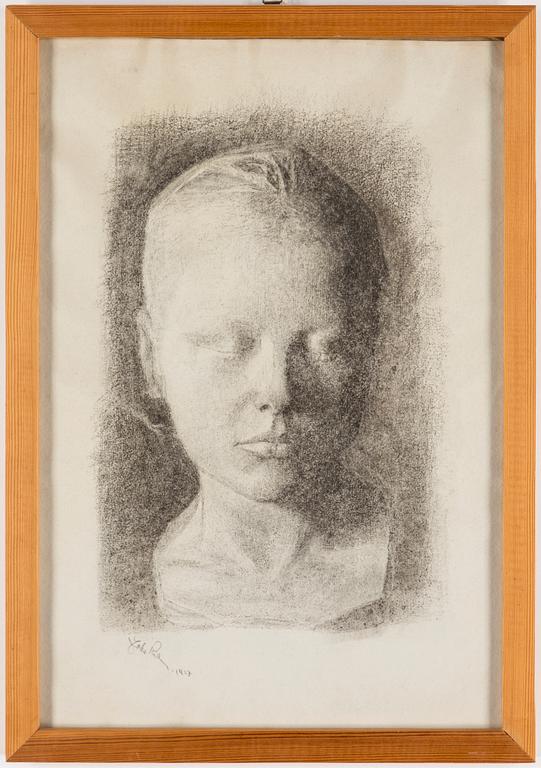 JOHANNES RIAN, drawing, signed and dated 1927.