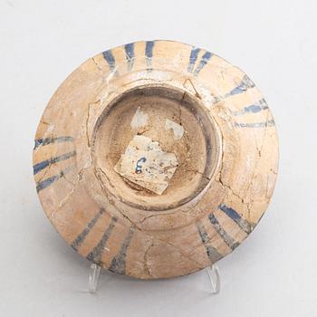 SKÅL Persien 1200-tal lergods med lysterglasyr.