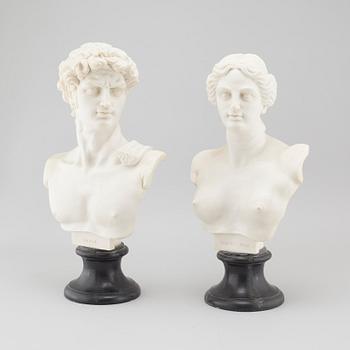 BYSTER, 2 st, konstmassa, 1900-tal.