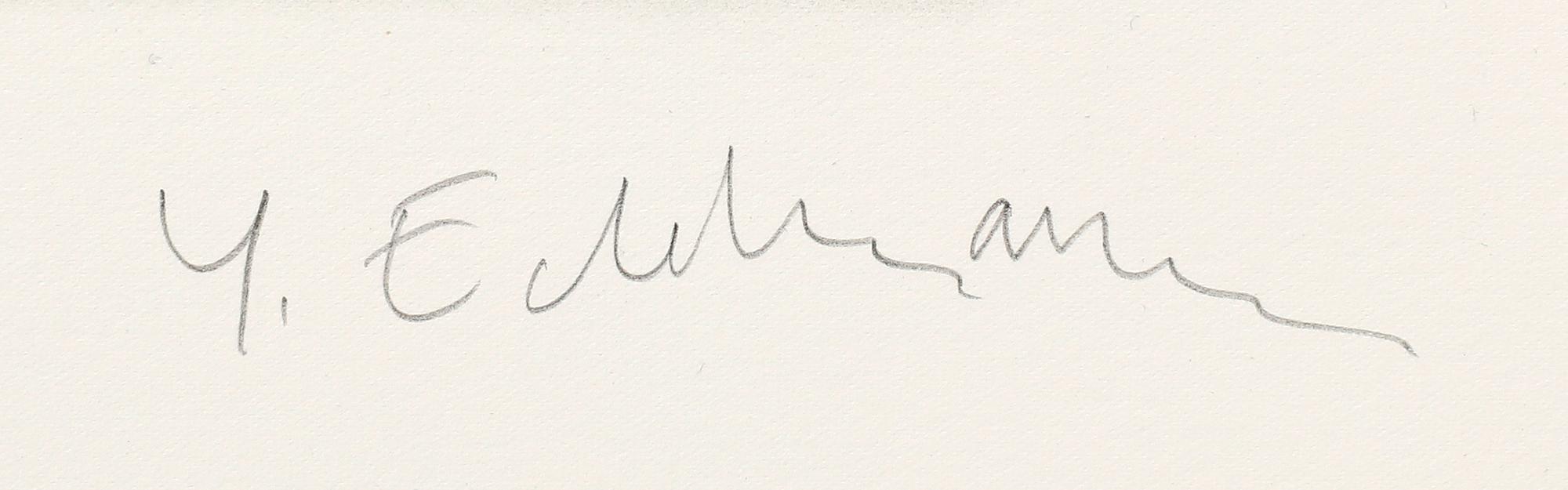 Yrjö Edelmann, färglitografi, signerad, HC.