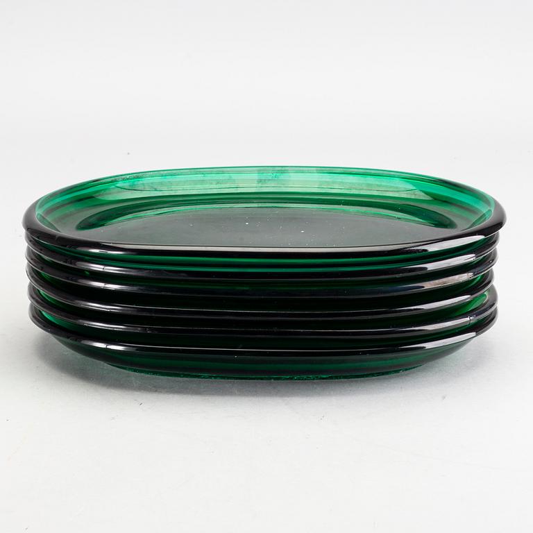 JOSEF FRANK, six lobster glass dishes, Firma Svenskt Tenn.