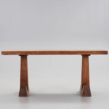 Axel Einar Hjorth, a stained pine 'Utö' console or library table, Nordiska Kompaniet, Sweden 1930's.