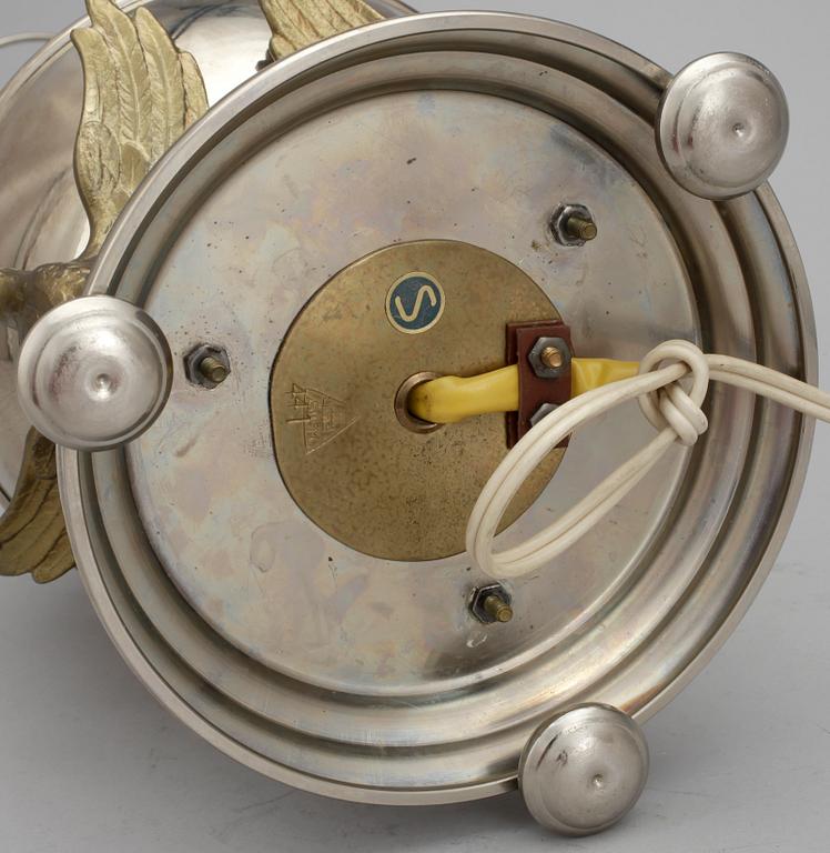 BORDSLAMPA, metall, Art Déco, 1900-talets första hälft.