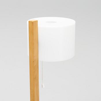 A beech and acrylic floor light, Luxus, Vittsjö.