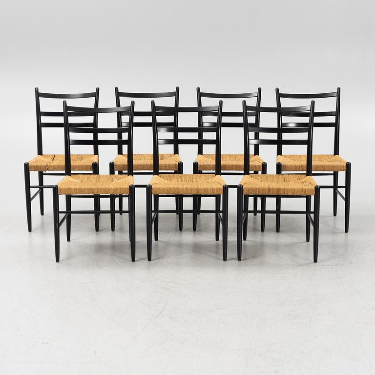 Yngve Ekström, seven 'GRacell' chairs, Gemla Möbler, Sweden, second half of the 20th century.