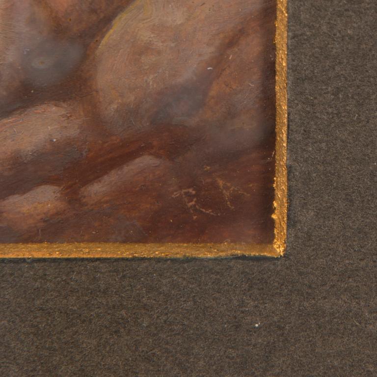 oil on board, signed.