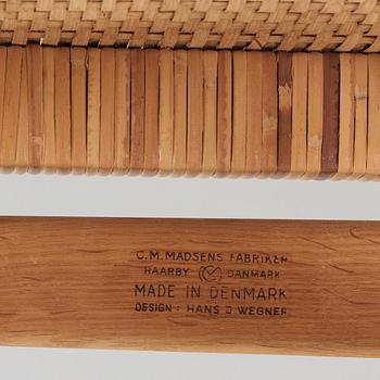 Hans J. Wegner, A set of eight oak chairs by Carl Madsen, Denmark 1950-60's.