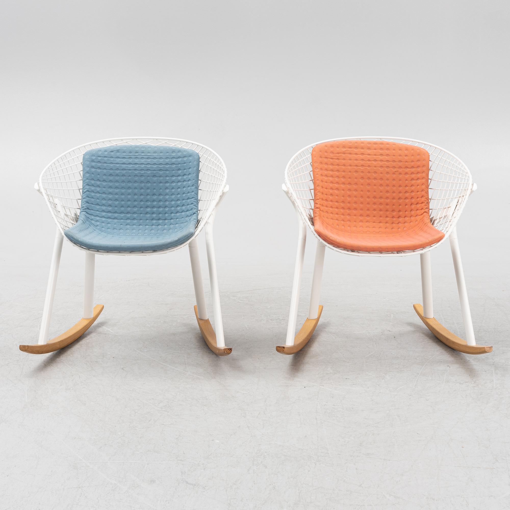 Patrick Norguet, a pair of 'Kobi' rocking chairs, Alias.
