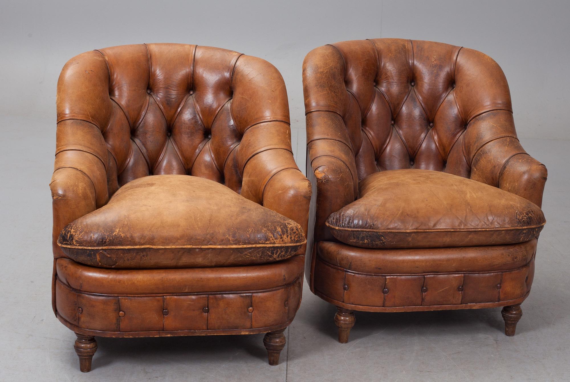 FÅTÖLJER, ett par, 1900-talets andra hälft.