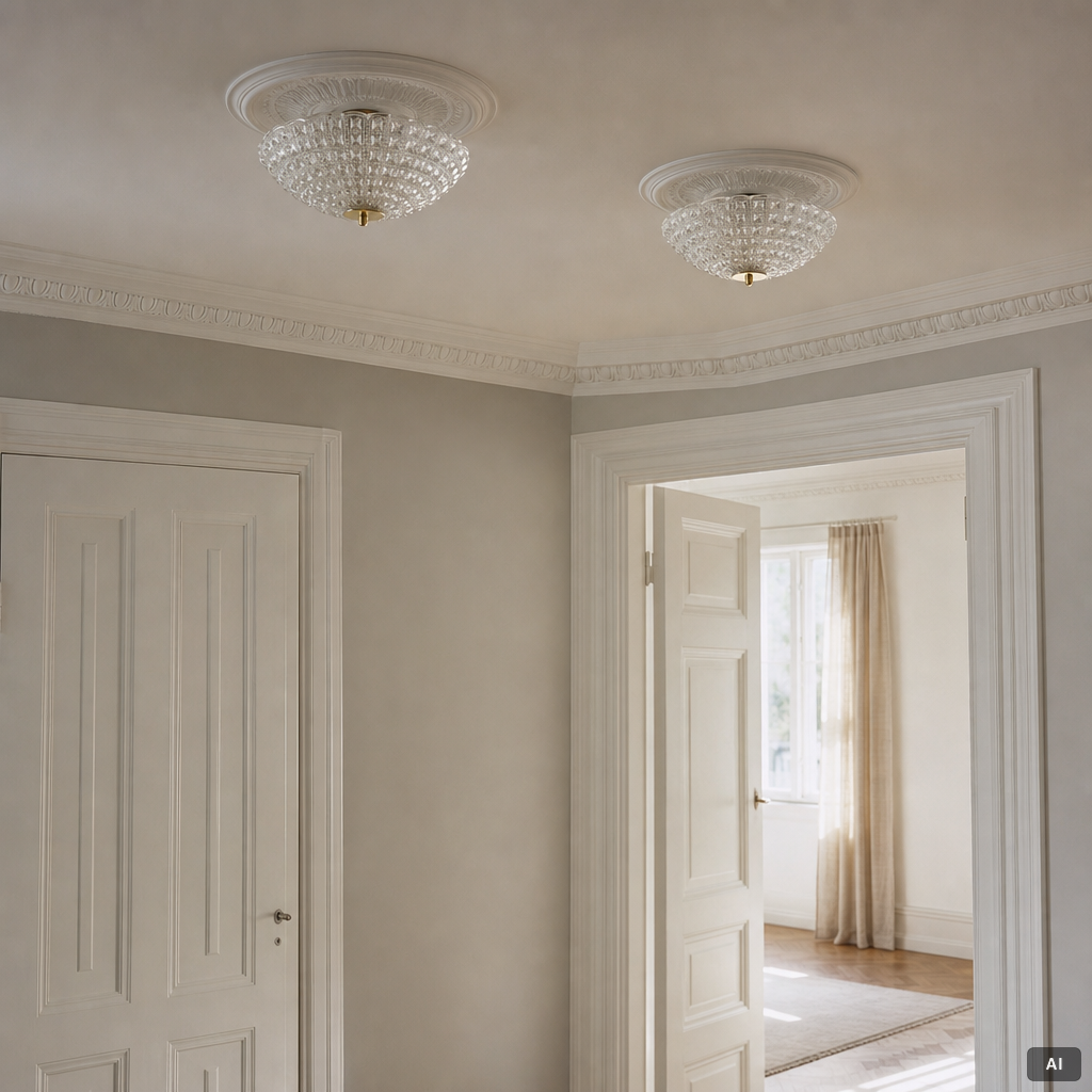 Carl Fagerlund, A pair of ceiling lamps, Orrefors.