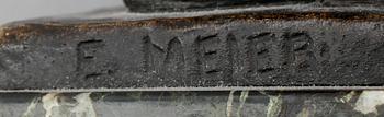 EMIL MEIER, troligen, skulptur, brons, sign i godset.