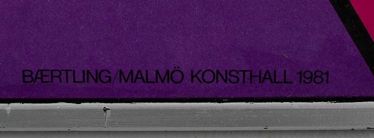 OLLE BAERTLING, utställningsaffisch från Malmö Konsthall 1981.