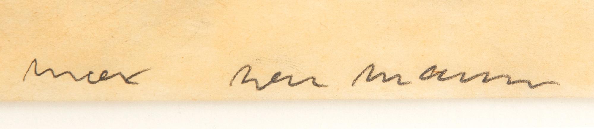 Max Neumann, mixed media signed and dated 82.