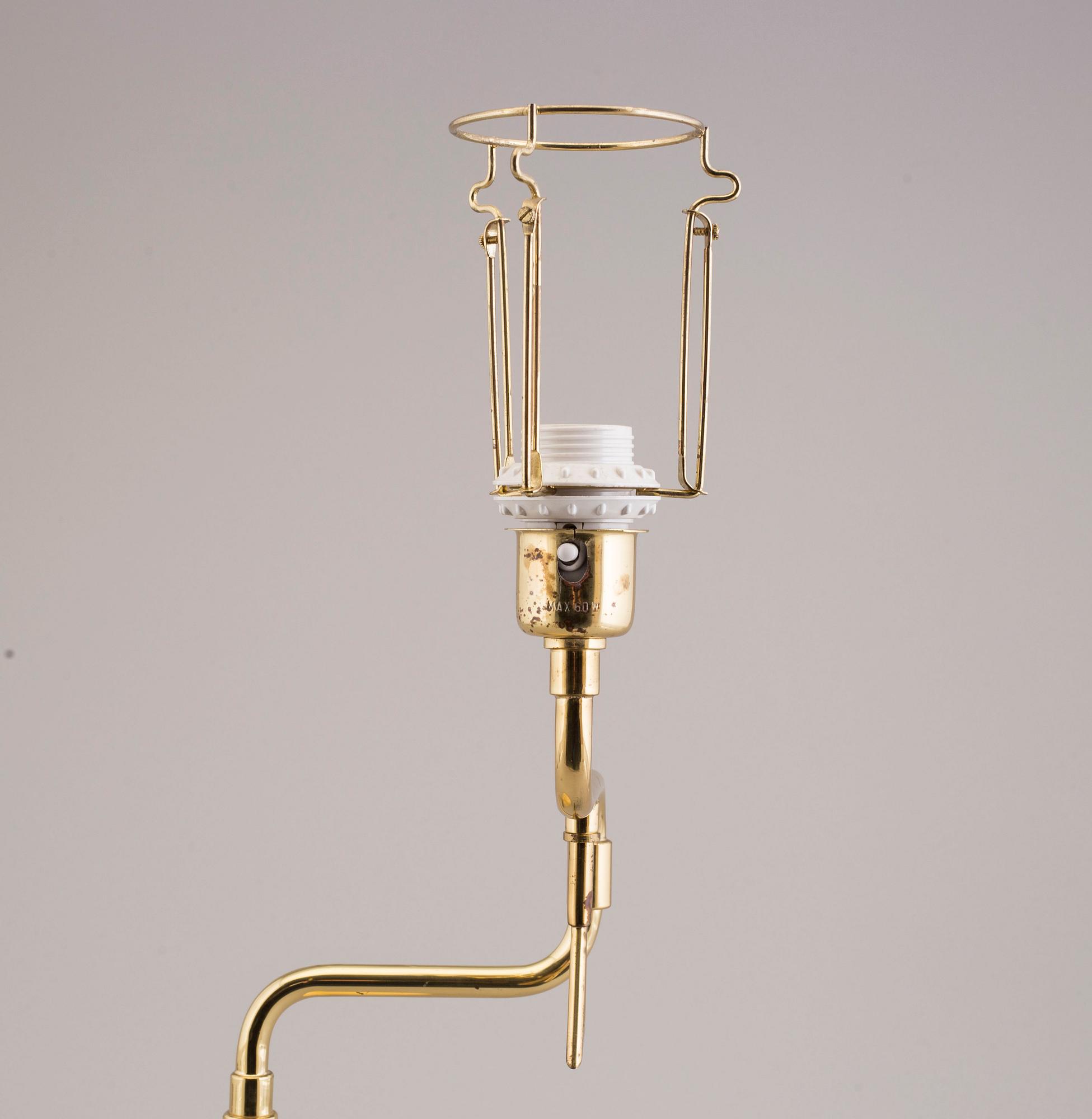 A second half of the 20th century brass table light.