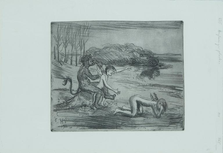 Hugo Simberg, "Änglavingar plockas". 1911.