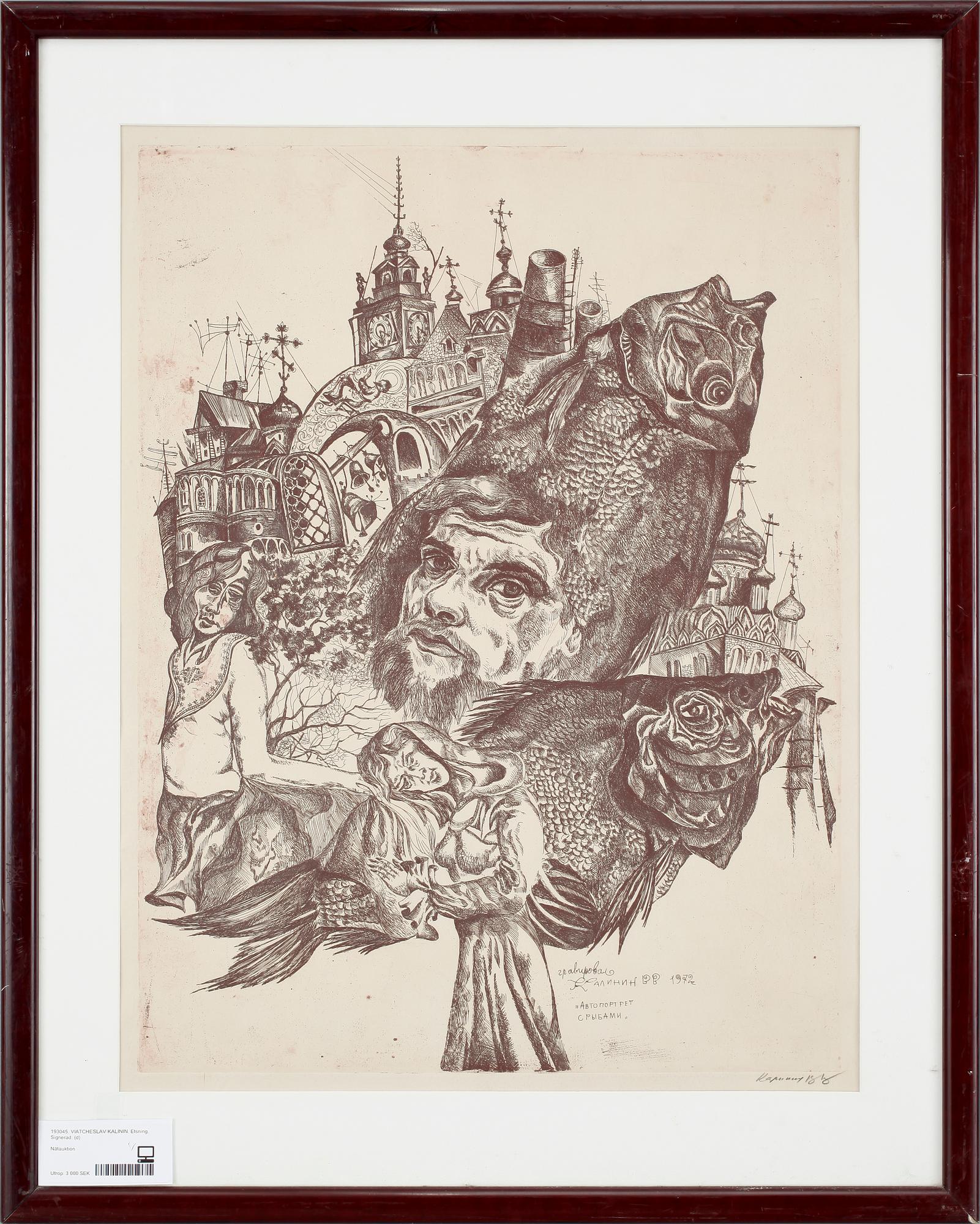 VIATCHESLAV KALININ. Etsning. Signerad.