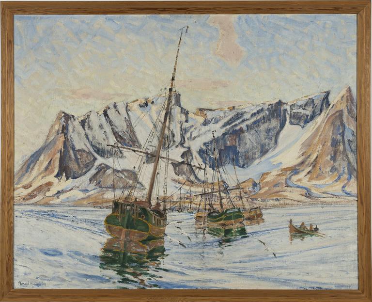 Rikard Lindström, olja på duk, signerad.