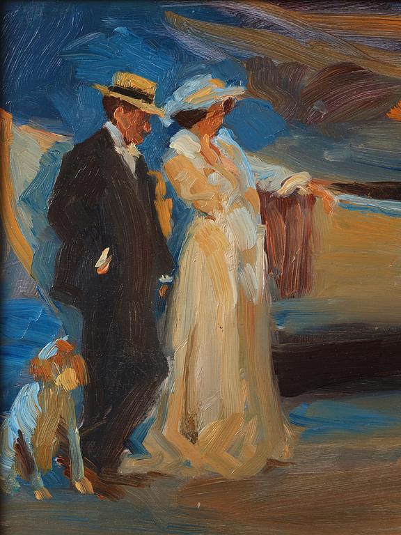 Peder Severin Krøyer, Marie Krøyer and Hugo Alfvén, composition study for "Midsummer Eve Bonfire".