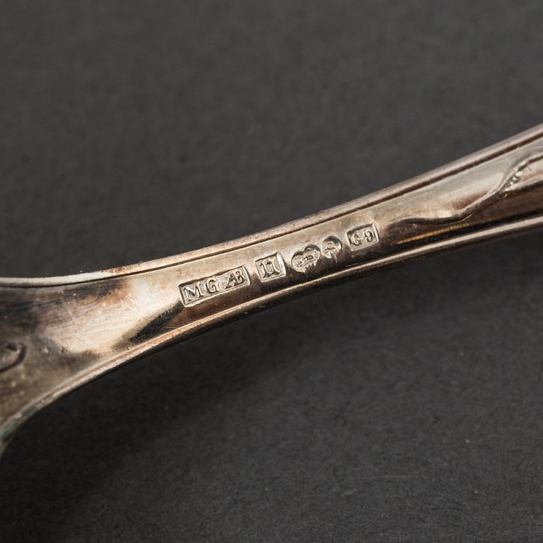 KAFFESKEDAR, 10 st, silver, MGAB, Uppsala, 1957.