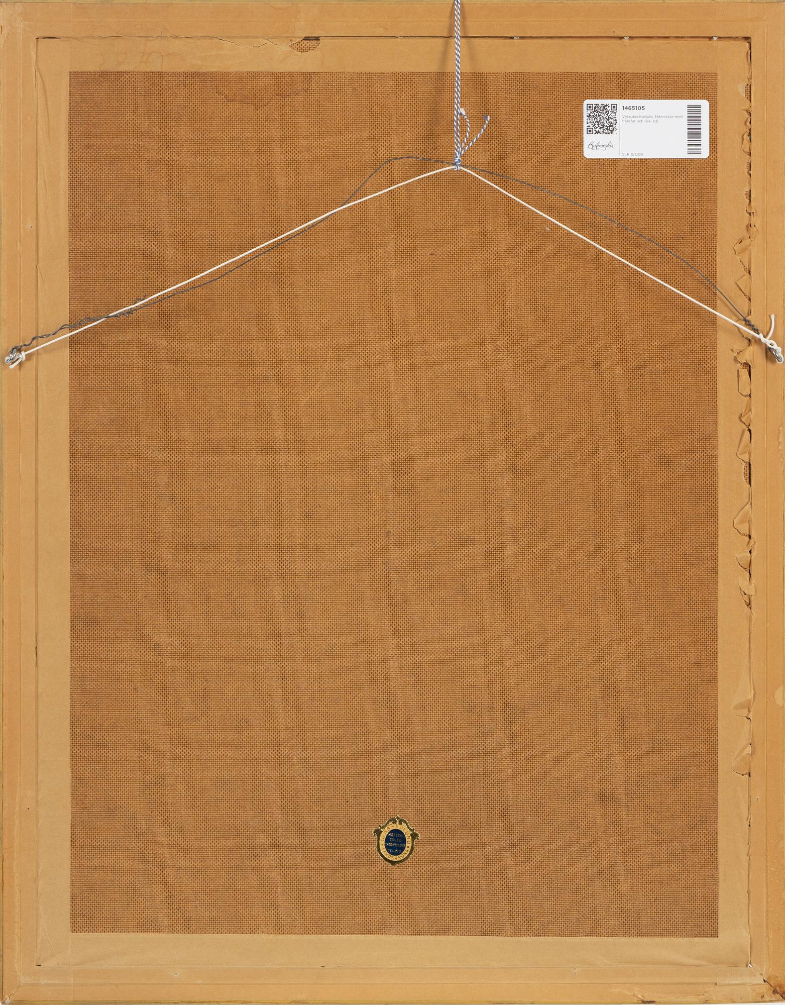 Vytautas Kasiulis, pastel, signed.