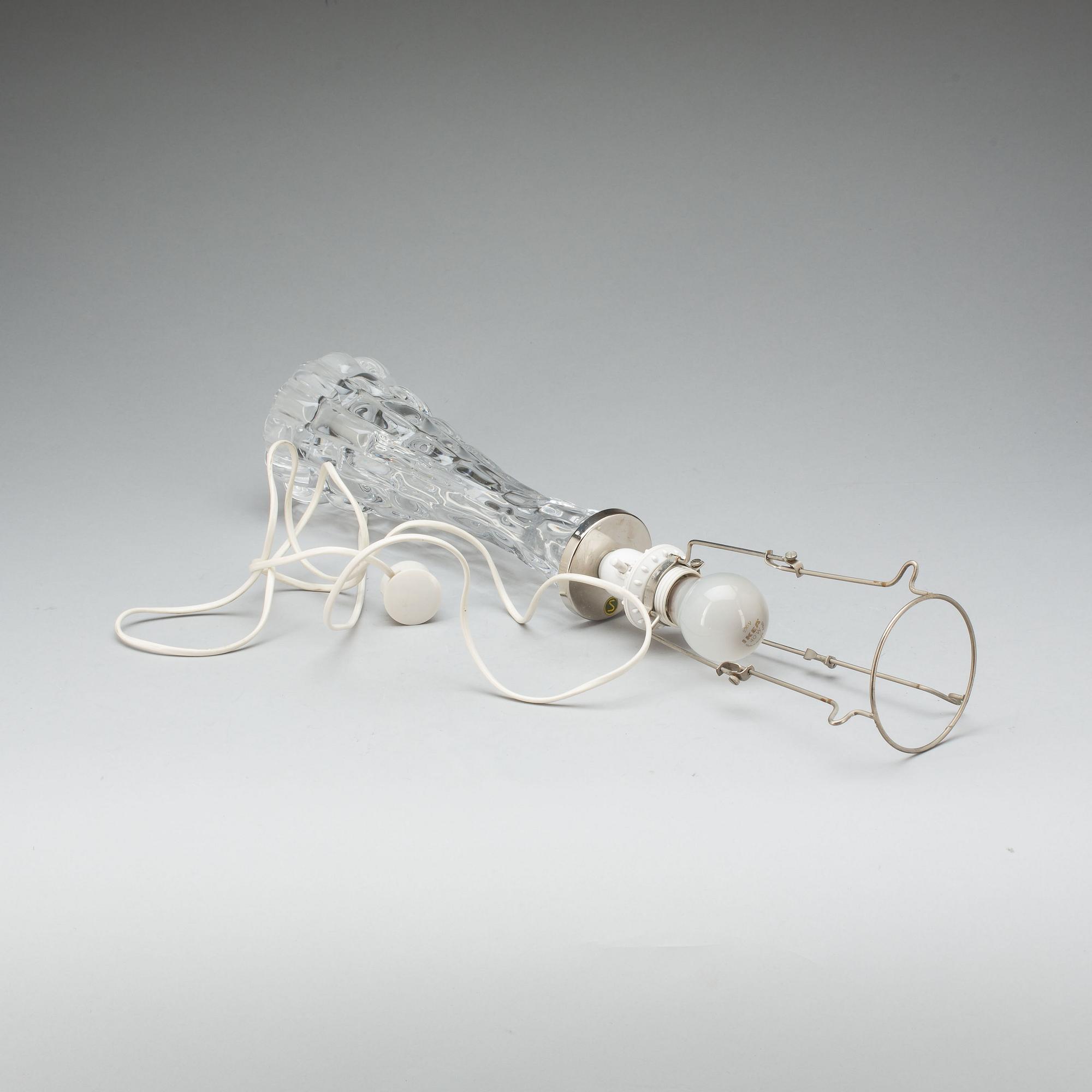 BORDSLAMPA, troligen Carl Fagerlund, Orrefors.