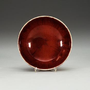 A 'sang de boef' glazed bowl, Qing dynasty, Qianlong 1736-95.