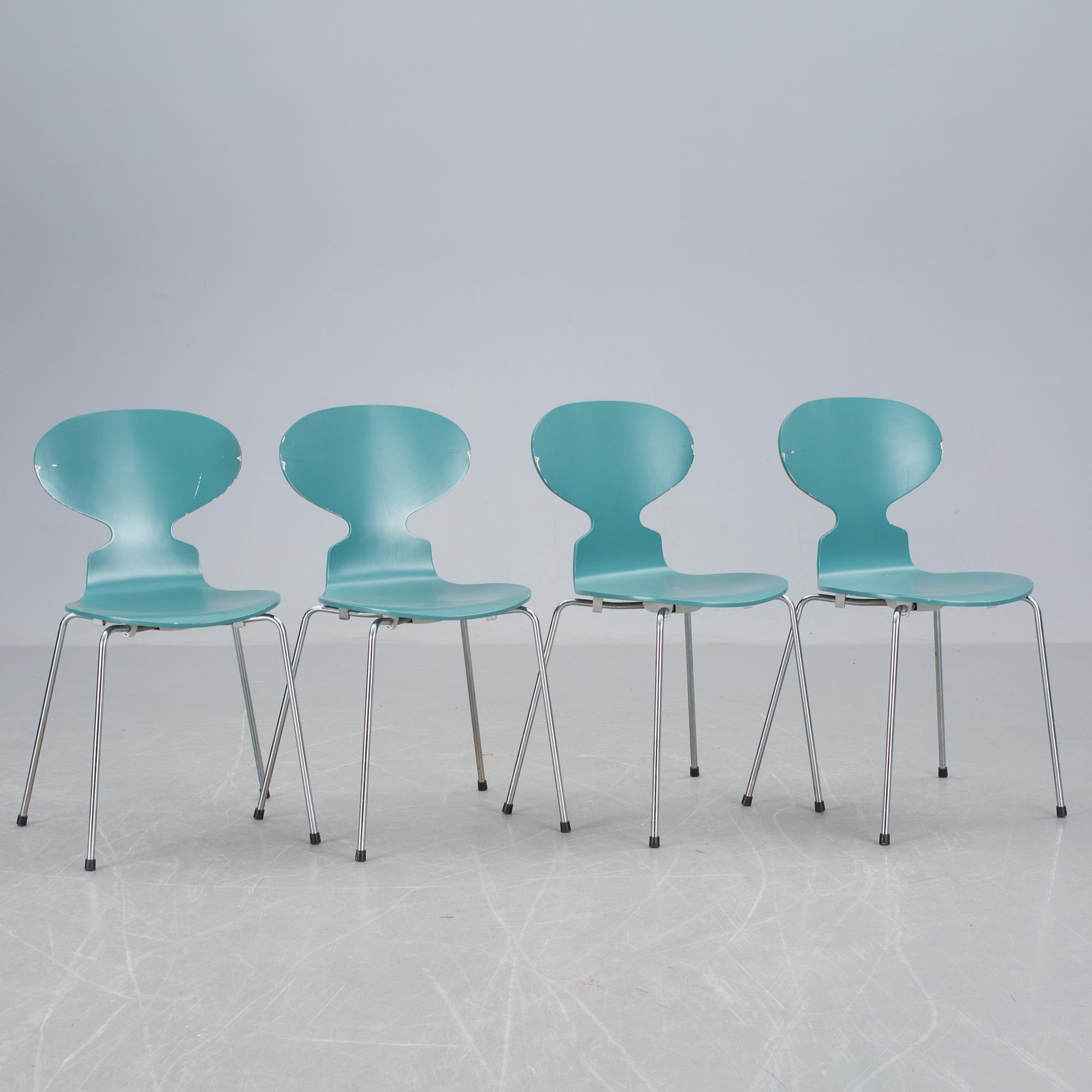 STOLAR, 4 st, "Myran", Arne Jacobsen, Fritz Hansen.
