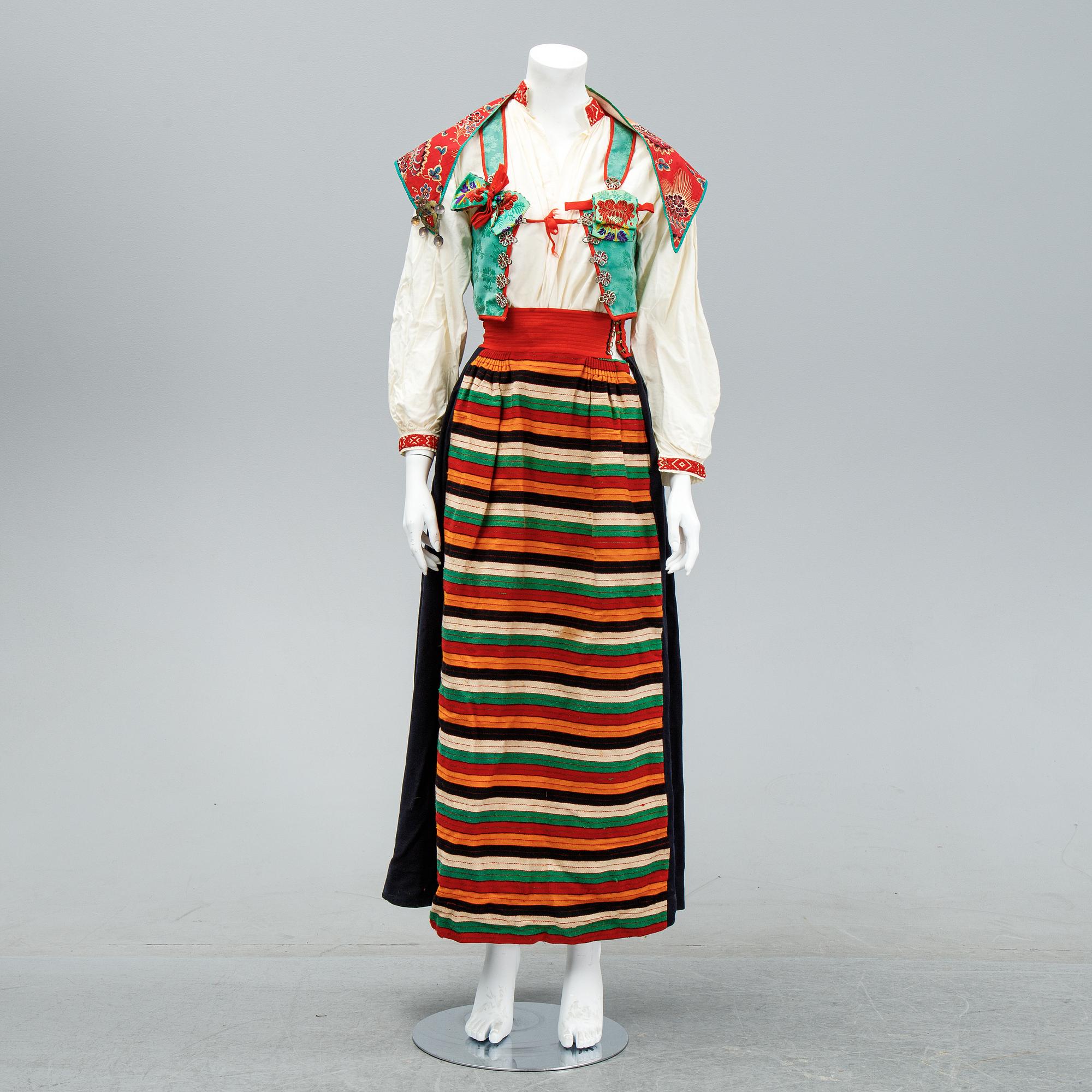 A traditional folk dress from the region of Rättvik Sweden.