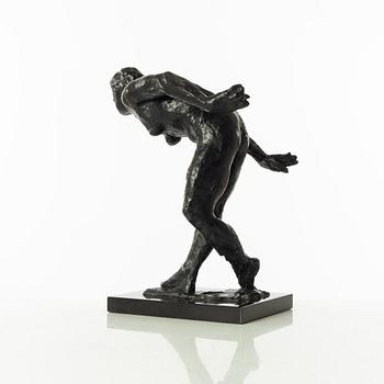 Gudmar Olovson, sculpture. Signed. Numbered. Foundry mark. Bronze, total height 35 cm, length 29 cm.