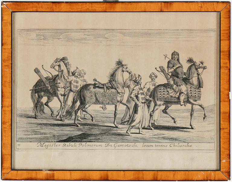 GEORG CHRISTOPH EIMMART, 2 st, gravyrer, omkring år 1700.