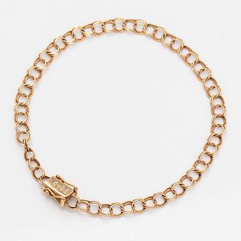 A 14K gold Bismarck necklace and bracelet.