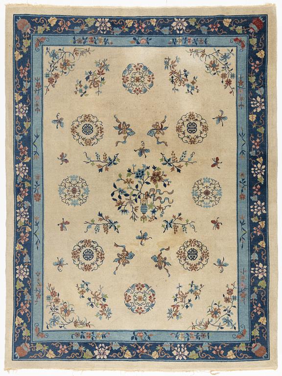 A Chinese semi-antique carpet, 357 x 270.