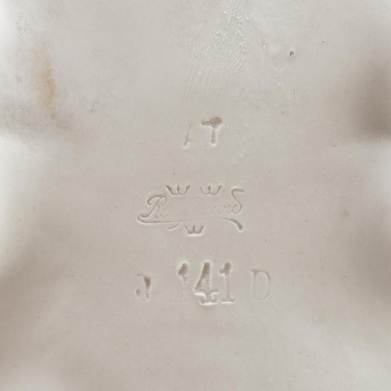 TWO PARIAN BOWLS AND A VAS, Gustafsberg and Rörstrand, ca 1900.