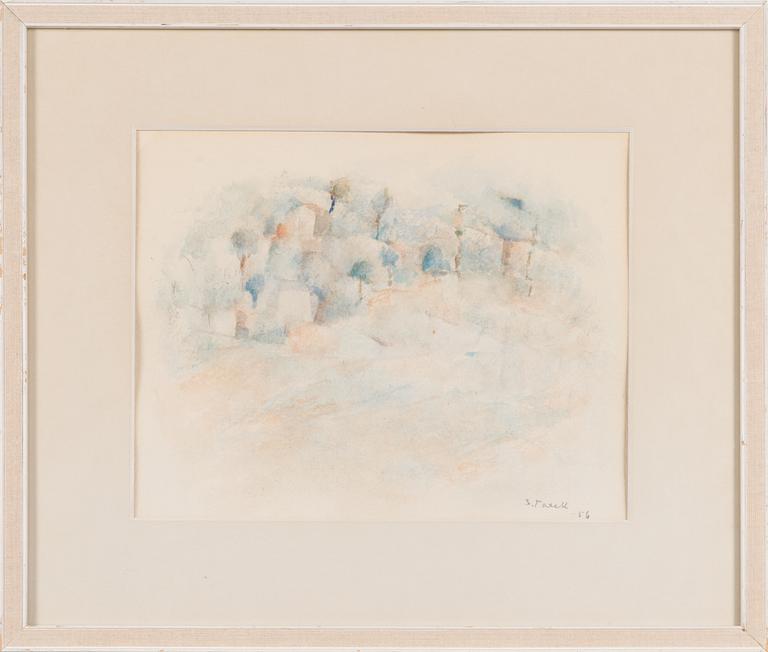 Sophie Taxell, watercolour, signed and dated -56.