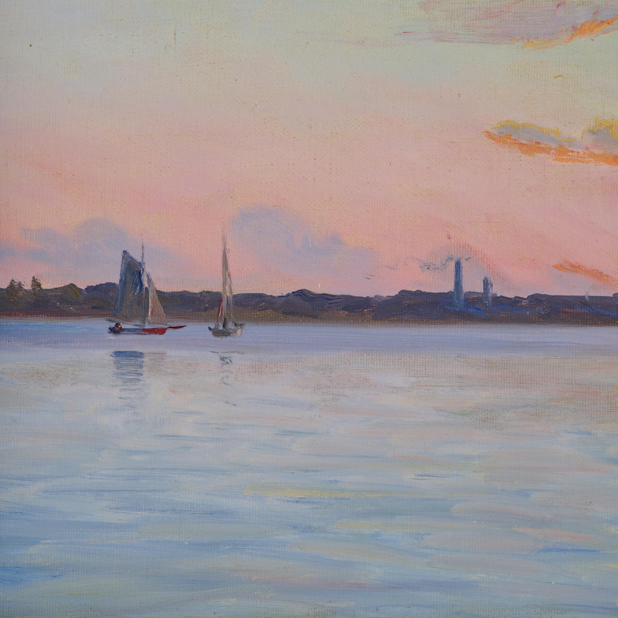 Albert Edward Wang, Sunset outside Hellerup.