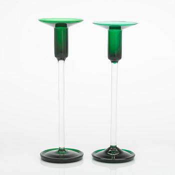 Nanny Still, 'Harlequin' candlesticks, 2 pcs, for Riihimäen Lasi Oy.