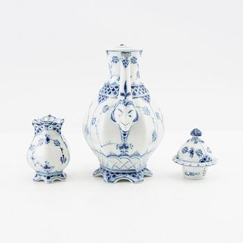 Service 6 pcs "Musselmalet Full Lace and Half Lace", Royal Copenhagen Denmark porcelain.