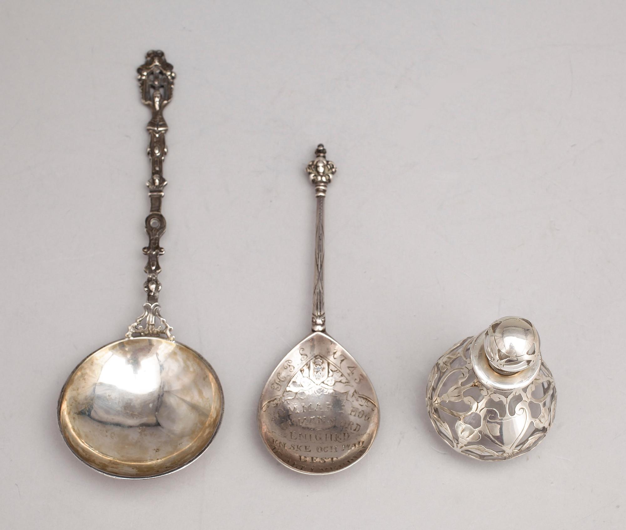PARTI SILVER, 3 delar, silver, Europa, 1800/1900-tal. Total silvervikt 107 g.