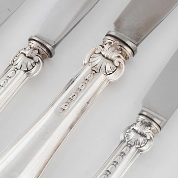 A Swedish Silver Cutlery, W.A. Bolin 'Model B', Stockholm 1948-1967 (127 pieces).