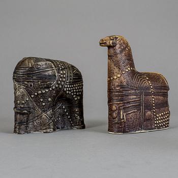 FIGURINER, 2 stycken, keramik, Bertil Vallien, Rörstrand.
