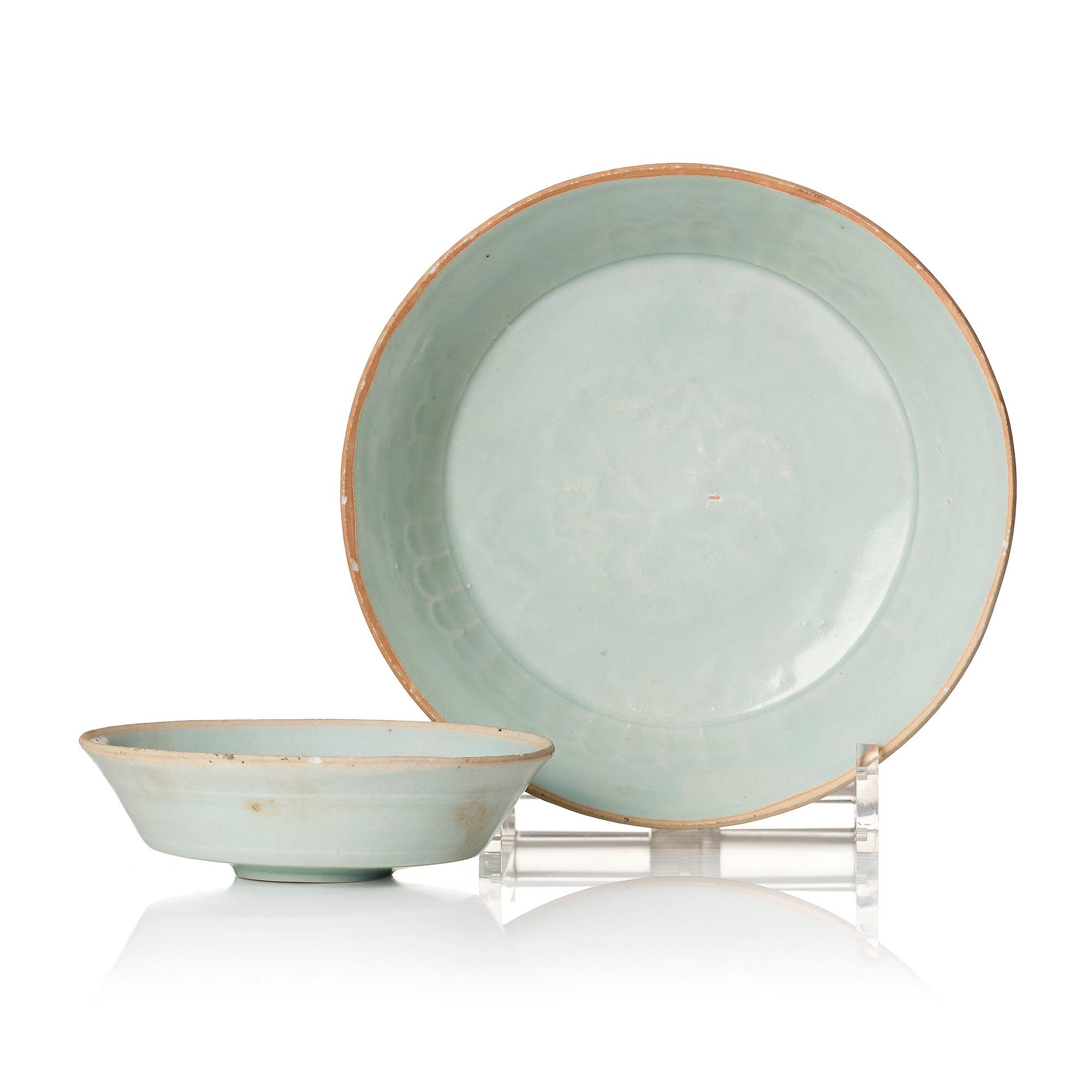 Two qingbai dishes, Song dynasty (960-1279).