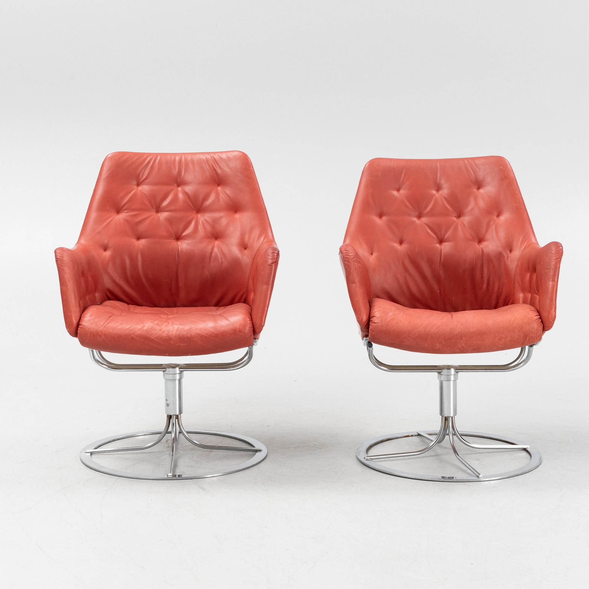 Bruno Mathsson, a pair of 'Master' easy chairs, Dux.
