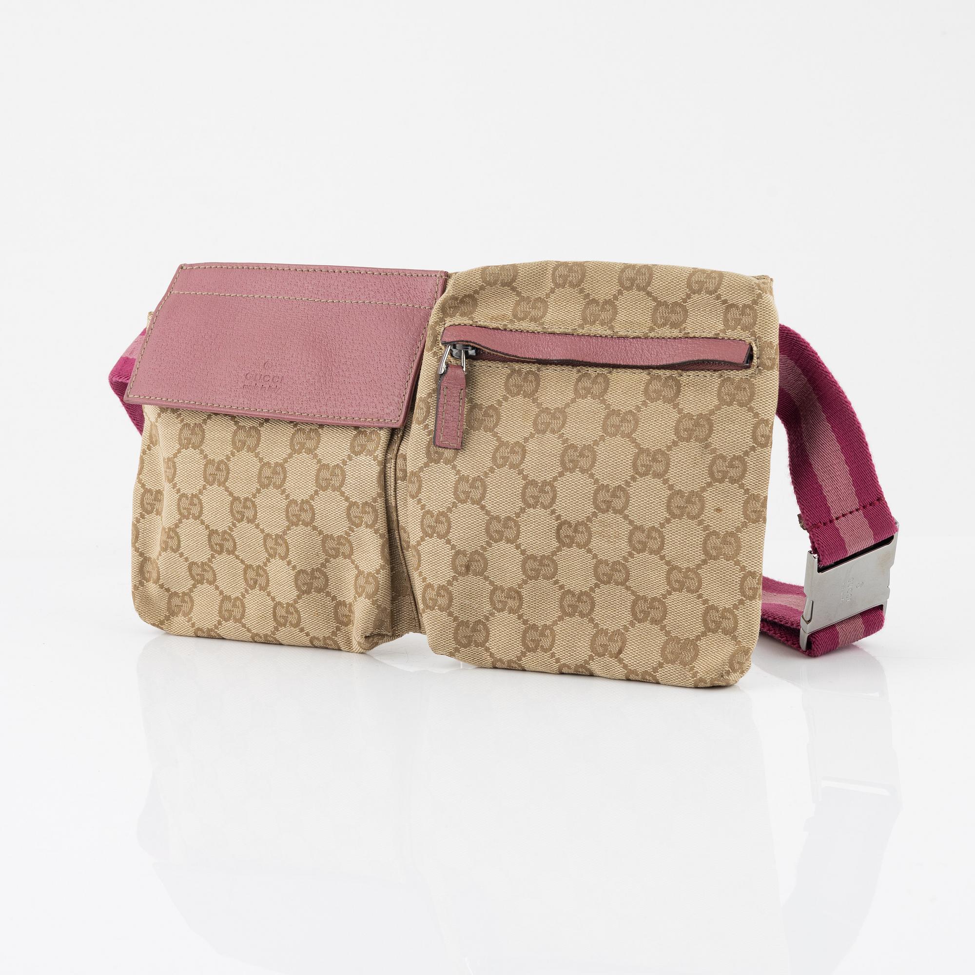 Gucci, a canvas beltbag.