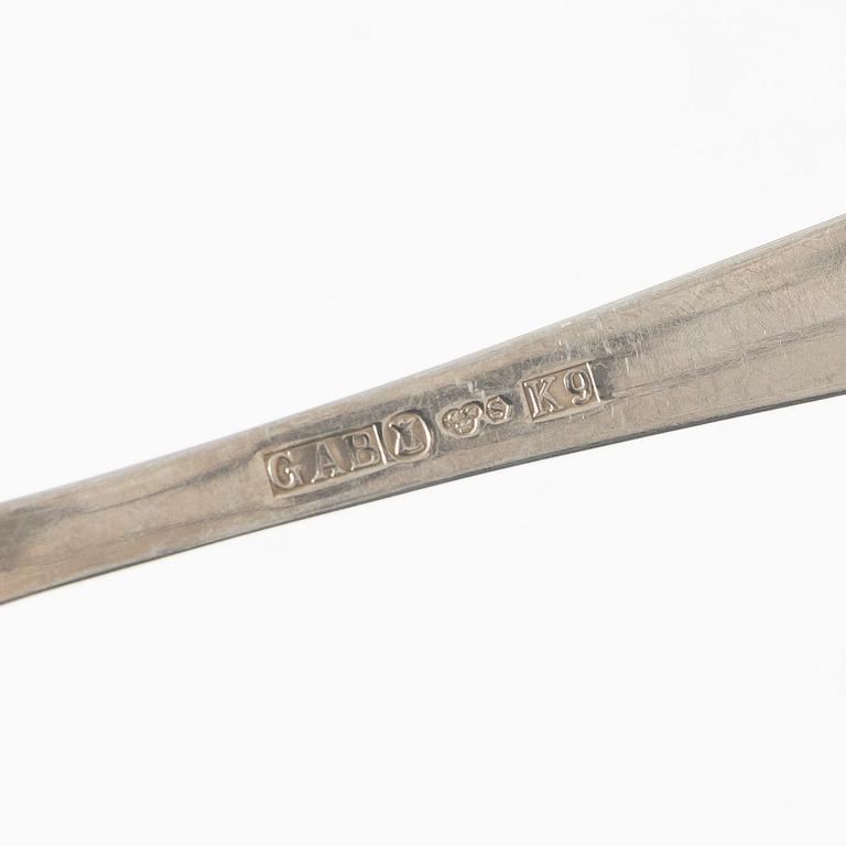 Jacob Ängman, a 60-piece silver flat ware set, 'Rosenholm', GAB, Sweden, 1958-1979.