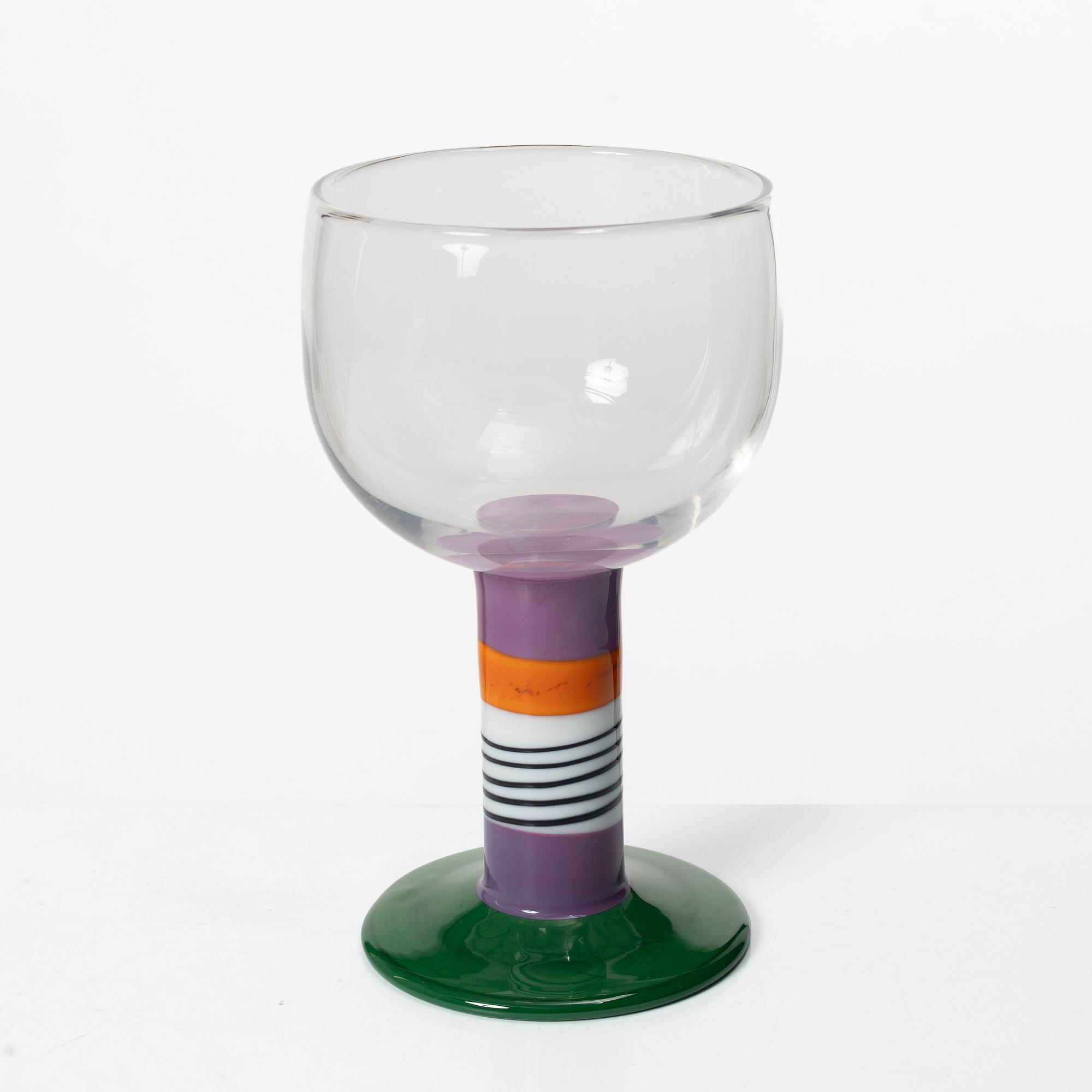Gunnar Cyrén, Goblet, “Pop Glass”, Orrefors, signed 1967.