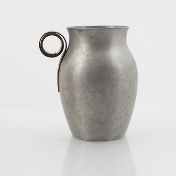 Nils Fougstedt, a pewter and brass vase, model "A 1240", Firma Svenskt Tenn, Stockholm 1939.