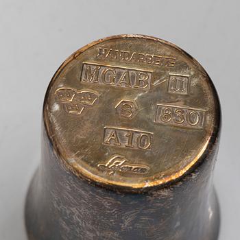Eleven silver beakers, including marks of K Anderson, CG Hallberg, Eric Löfman for KG Markström, etc.